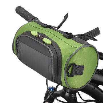 Bolsa para manillar de bicicleta con pantalla táctil Funda impermeable para bicicleta - Verde