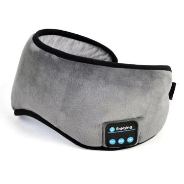 Antifaz Bluetooth con banda para la cabeza para dormir / Antifaz para los ojos con reproducción de música inteligente - Gris
