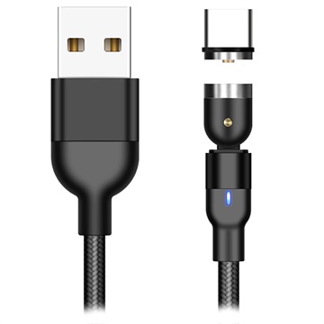 Braided USB 3.1 Type-C Data / Charging Cable - 5A/40W - 2m - Black