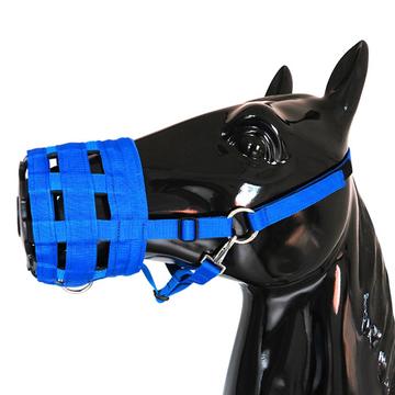 Bozal de pastoreo transpirable para caballos - Talla M - Azul