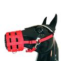 Bozal de pastoreo transpirable para caballos - Talla M - Rojo