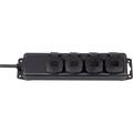 Alargador de exterior Brennenstuhl IP44 con tapas de cierre automático - 2m - Negro