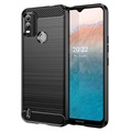 Carcasa de TPU Brushed para Honor 9X, 9X Pro - Fibra de Carbono - Negro