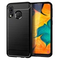 Brushed Huawei Y5 (2019), Honor 8S TPU Case - Carbon Fiber - Black