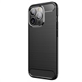 Carcasa de TPU Brushed para Honor 9X, 9X Pro - Fibra de Carbono - Negro
