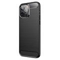 Funda TPU Cepillada para Huawei Mate 10 Pro - Fibra de Carbono - Negro