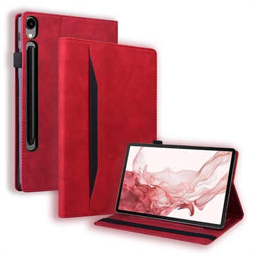 Funda Folio Samsung Galaxy Tab S11/S10 Lite/S10 FE/S9 FE/S9/S8/S7 Business Style - Roja