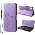 Funda Mariposa para iPhone XS Max - Estilo Cartera - Violeta