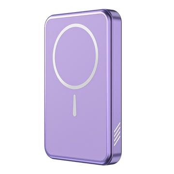 Banco de energía inalámbrico magnético C10 Portable 15W 5000mAh - Morado