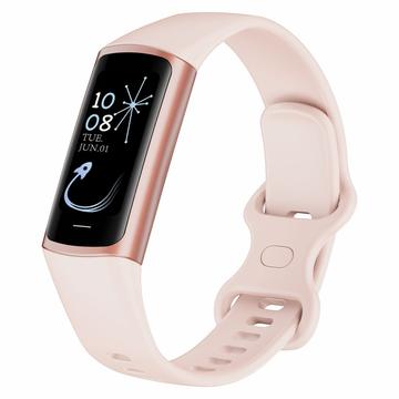 C68 1.1 "pulsera inteligente delgado reloj de la aptitud con la vigilancia de la salud del ritmo cardíaco - Oro / Rosa