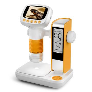 Microscopio digital HD CM5 de 2 pulgadas para niños - Naranja / Blanco