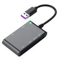 CR375-B Lector de tarjetas inteligentes 6 en 1 Multi-USB para tarjetas Smart/SIM/SD/TF/MS/M2 - Negro