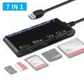 Lector de tarjetas multifunción CR7 USB 3.0 - Tarjetas CF/SD/MS/TF - Negro