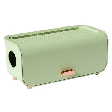 Caja organizadora de cables con tapa - Organizador de regletas y oculta cables - Verde