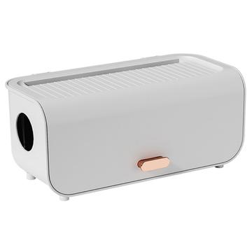 Caja organizadora de cables con tapa - Organizador de regletas y ocultador de cables