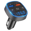 Baseus Energy Column QC3.0 Car Charger / Bluetooth FM Transmitter - Silver
