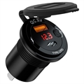 Baseus Magic USB And USB-C QC&PD Car Charger - 45W - Black