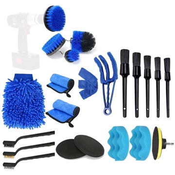 Car Cleaning Tool Set for Interior and Exterior - 22 Pcs.