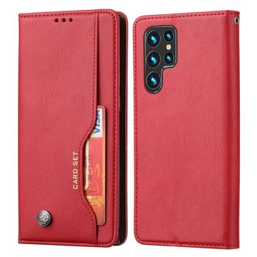 Funda Serie Card Set para Samsung Galaxy S24 Ultra - Estilo Cartera - Rojo