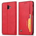 Funda Estilo Cartera para Samsung Galaxy J6+ - Serie Card Set - Rojo