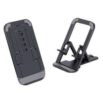 Soporte para teléfono plegable estilo tarjeta - Negro