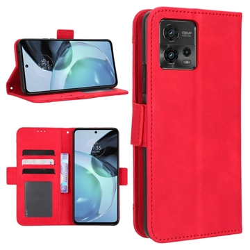 Funda Estilo Cartera Cardholder Serie para Motorola Moto G72 - Rojo