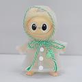 Chubasquero con Capucha Estampado Oso Dibujos Animados para Muñeca Labubu 17cm