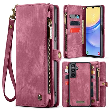 Funda tipo billetera multifuncional 2 en 1 Caseme 008 para Samsung Galaxy A16 5G - Rojo