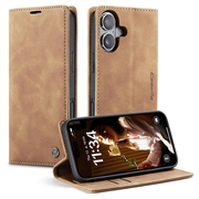 Funda Caseme Serie 013 para iPhone 16 Plus - Estilo Cartera - Marrón