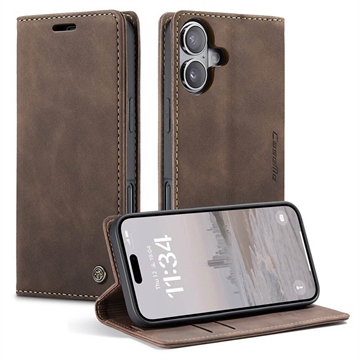 Funda Caseme Serie 013 para iPhone 16 Plus - Estilo Cartera - Café