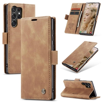 Funda Caseme Serie 013 para Samsung Galaxy S24 Ultra - Estilo Cartera - Marrón