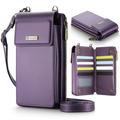 Caseme ME50 Bolsa Crossbody Universal con Protección RFID - 4"-7.3" - Morado
