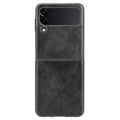 Funda de Plástico Revestido para Samsung Galaxy Z Flip3 5G - Negro