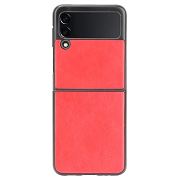 Funda de Plástico Revestido para Samsung Galaxy Z Flip3 5G - Rojo