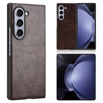 Funda de Plástico Revestido para Samsung Galaxy Z Fold6 - Marrón