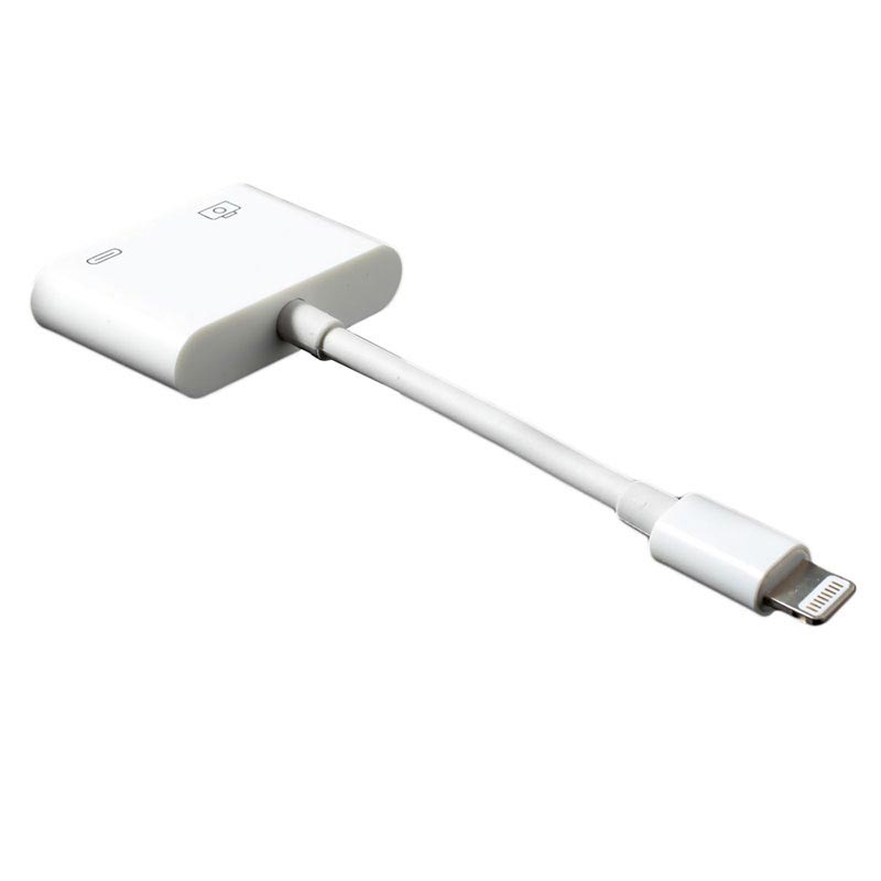 Adaptador de conector Lightning a USB 3.0 para cámaras compatible - Blanco