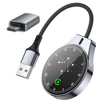 Adaptador inalámbrico 2 en 1 para CarPlay y Android Auto de estilo constelación