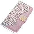 Funda Croco Bling para iPhone 11 - Estilo Cartera - Plateado