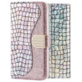 Funda Croco Bling para iPhone X / iPhone XS - Estilo Cartera