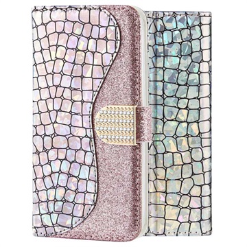 Funda Croco Bling para iPhone X / iPhone XS - Estilo Cartera