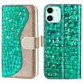 Funda Croco Bling para Samsung Galaxy A50 - Estilo Cartera - Dorado