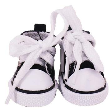Mini zapatillas con cordones para Labubu 17cm - Negro