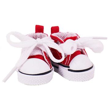 Mini zapatillas con cordones para Labubu 17cm - Rojo