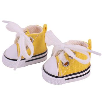 Mini zapatillas con cordones para Labubu 17cm - Amarillo