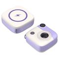 Cute Mini PD 10000mAh Wireless Power Bank E49 - 20W - Morado