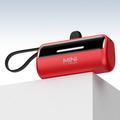 Cyke X3 Lightning Power Bank con cables USB-C y USB-A - 5000mAh - Rojo