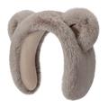 DEZ45 Diadema / Orejeras de Invierno con Orejas de Peluche - Gris