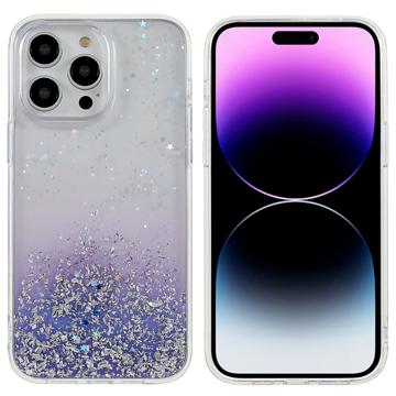 Funda Híbrida Dfans Starlight Glitter para iPhone 14 Pro Max - Púrpura