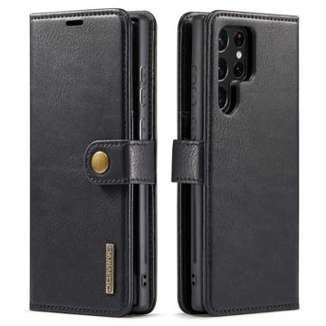 DG.Ming 2-en-1 Funda estilo cartera para Samsung Galaxy S23 Ultra 5G - Negro