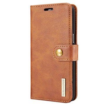 Funda de Cuero Dg.Ming 2-en-1 para Samsung Galaxy S8 - Estilo Cartera - Marrón